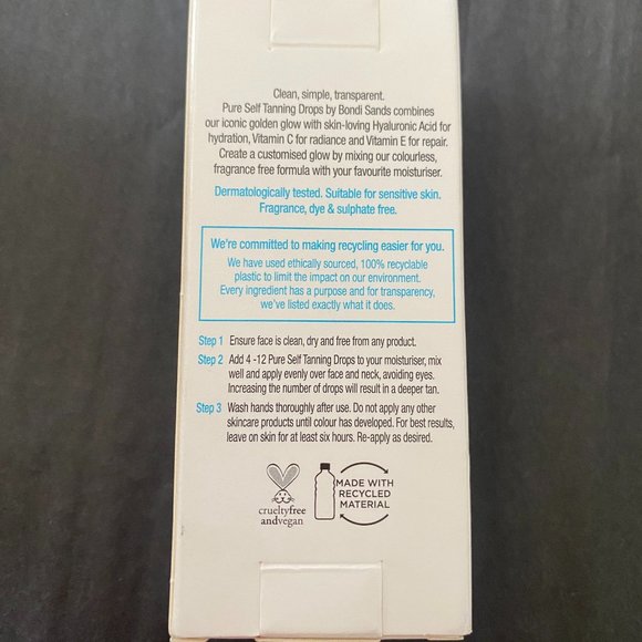 🆕 Bondi Sands PURE Self Tanning Drops 1.35 fl. oz - Picture 2 of 2